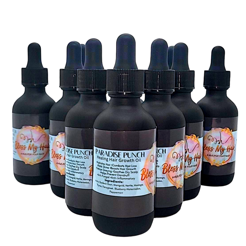 2 oz. PARADISE PUNCH Healing Hair Growth Essential Oil Blend w/Chebe & Black Seed